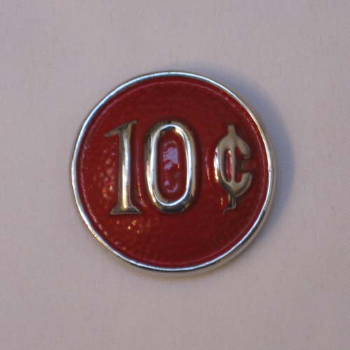 Mills Coin Denomination Button 10 Cent